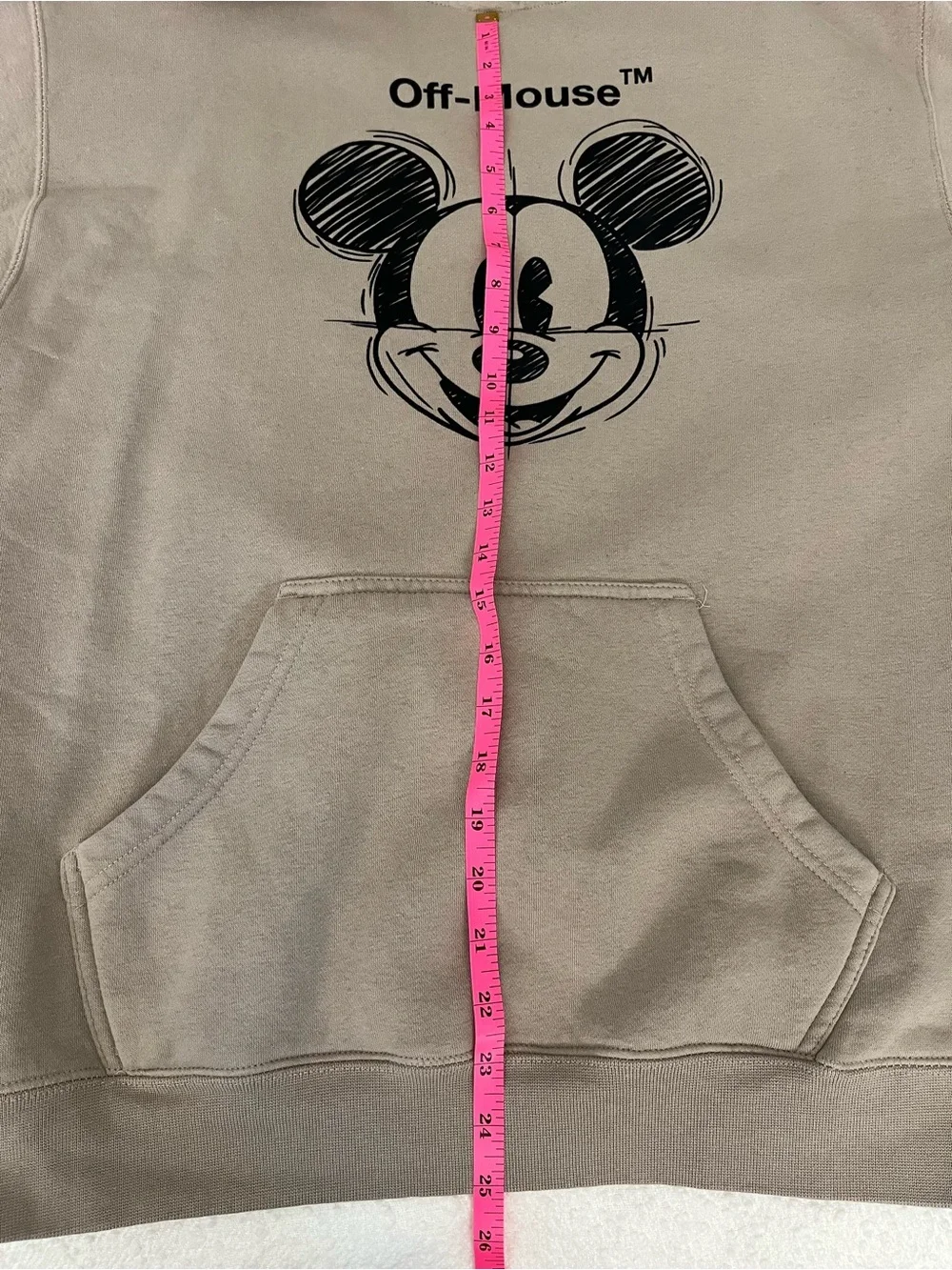The Rabbits Los Angeles Off-Mouse Mickey Graphic Hoodie Medium Tan